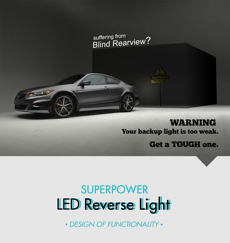 For Mini Roadster R59 12-On Reverse Light Bulb 15 SMD LED W16W T15 955 921 