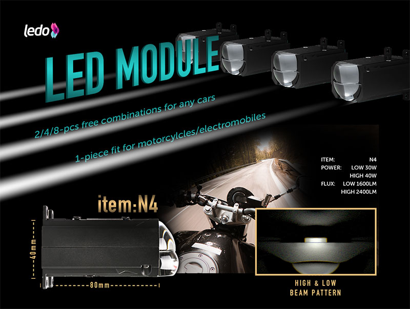 Motorrad-Scheinwerferlampen H4/px15d/h6 Canbus LED Hi-Lo Beam