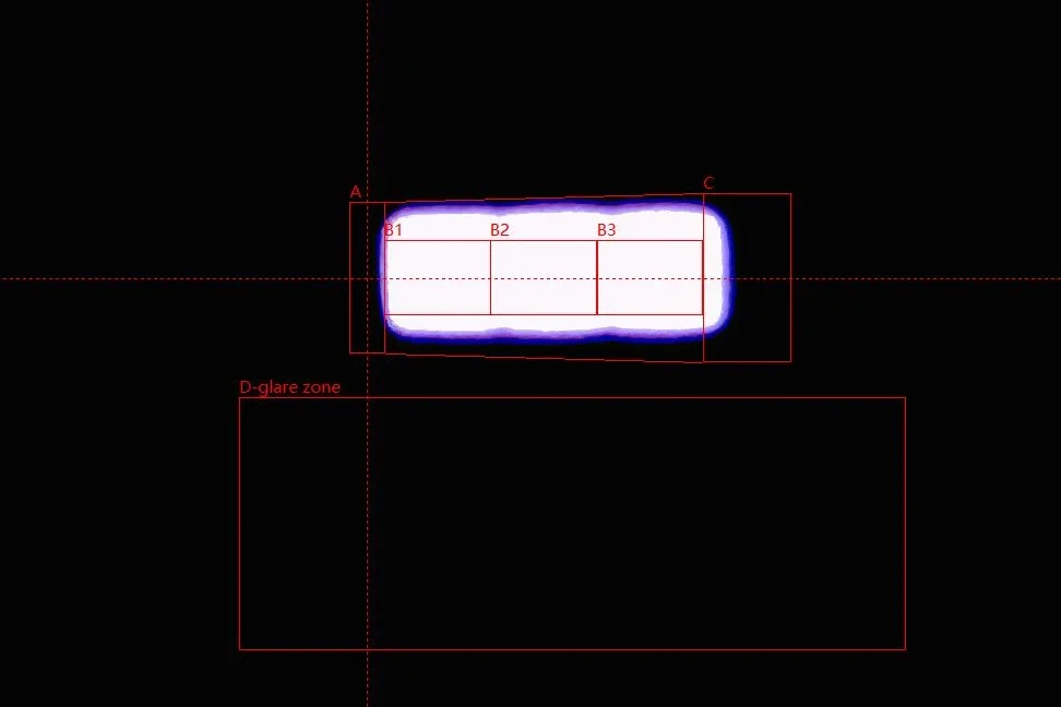E4E H11 LEDr Box system with the emitting area illuminated
