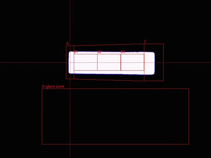 EB H11 LEDr Box system with the emitting area illuminated