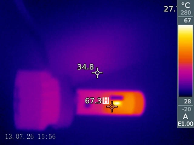 EB H11 LEDr emitting-area surface temperature after 20 minutes
