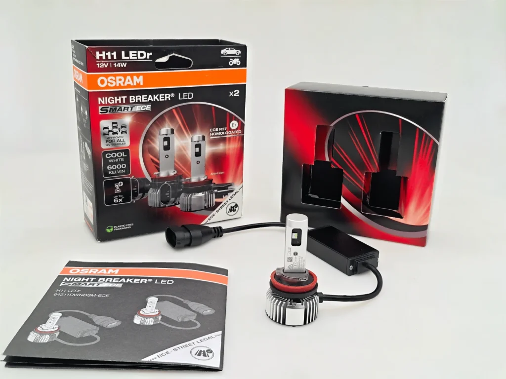 OSRAM H11 LEDr package and included contents