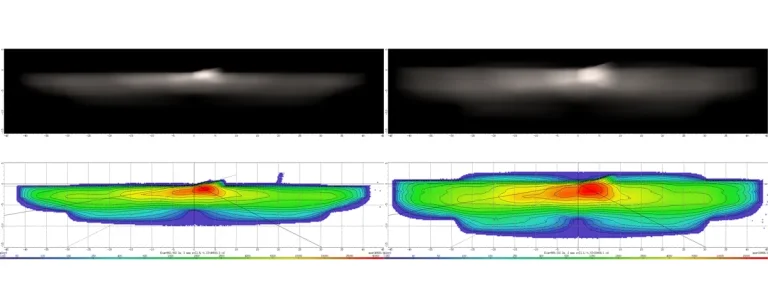 Equal-lumen H11 comparison showing a controlled LEDr beam pattern and a glare-producing pattern