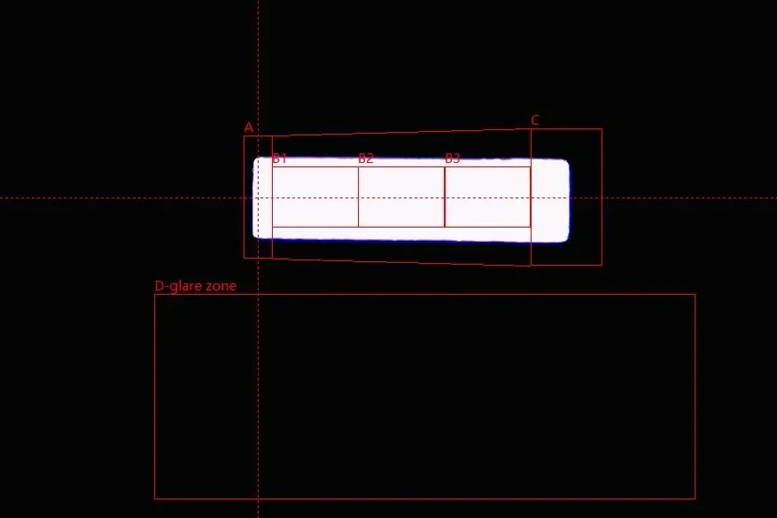 EB H11 LEDr Box system with the emitting area illuminated