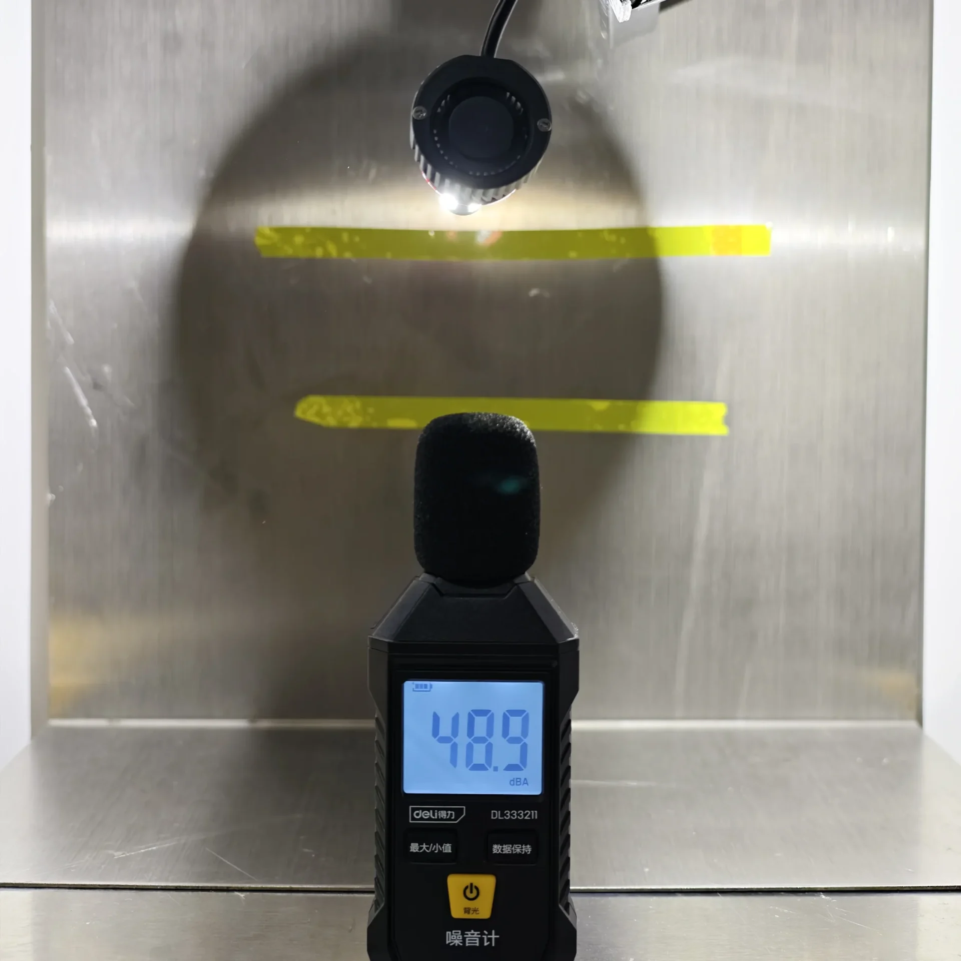 OSRAM H11 LEDr operating noise measurement at 3.5 cm