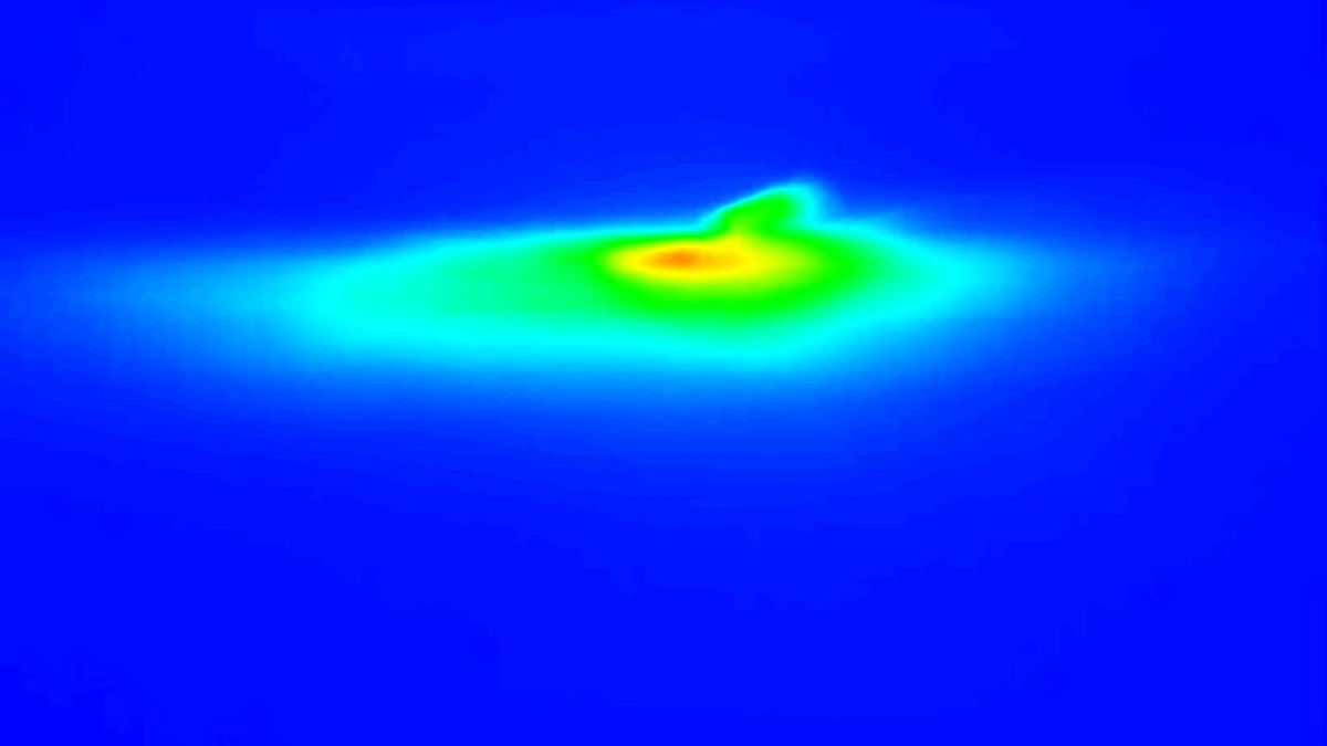 OSRAM H11 LEDr rainbow map showing the central-right hotspot